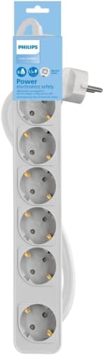 Philips Regletas CHP2164W Regleta 6 Enchufes, Cable de 1.5 Metros por 6.74€