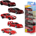 Hot Wheels Pack de 5 Coches Ferrari a Escala 1:64 por 9.99€
