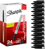 Sharpie Permanentmarkers | Fijne punt | Zwarte inkt | 24 stuks voor €17,99 bij Amazon