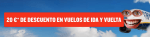 20€ de descuento en vuelos de ida y vuelta