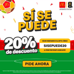 Cupón McDonald's: 20% de Ahorro (Si México Gana o Empata)