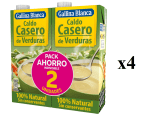 4 x 2 Unidades de 1L de Caldo casero verduras 100% GALLINA BLANCA por 9.81€