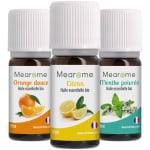 Pack 3 huile - orange douce, citron , menthe poivrée à 5,97€