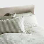 Green Stripe Duvet Set Single (Double £10, Superking £12) - Free Delivery Over £10 W