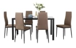 Comedor Niza 6 personas Negro $4,999