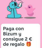 Wallapop 2€ descuento por pagar con Bizum pedido superior 10€