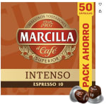 Marcilla Cápsulas de Café Intenso | Intensidad 10 | 50 Cápsulas Compatibles Nespresso