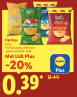 Flatchips (paprika) 250 gram vanaf €0,39 met de Lidl plus app