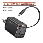 Toocki Cargador 67W GaN USB C con Cable por 18,23€