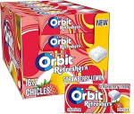 Orbit Refreshers Fresa Limón Handypack Chicles Sin Azúcar en grageas, 16x7uds a 10.7€