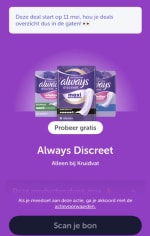 Always discreet gratis na cashback via Tikkie