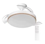 Ventilador techo con luz led con mando, temporizador, 8 velocidades por 20.56€