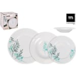 La Mediterránea Vajilla Completa 18 Piezas Vidrio Templado Lora Apta Microondas16.99€
