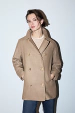 Lefties abrigo corto paño botones dorados por 19.99€