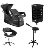 Sillon Silla Barberia Estetica Respaldo Ajustable Neumatica