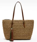 Bolso de hombro estilo shopper efecto rafia Parfois por 15.99€