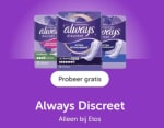 Always Discreet maandverband gratis na cashback via Tikkie