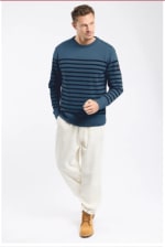 Pull marin rayé laine et acrylique à 59€