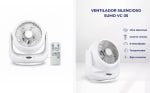 Ventilador silencioso de mesa con control remoto VC-35 $44.990