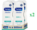 2 Packs de 4 botes de 600ml de SANEX Neutro Sin Hidratante Gel de Ducha por 13.60€