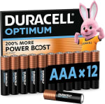 Duracell Batterij Optimum AAA Alkaline 12 Stuks voor €9,13 bij Amazon