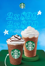 2 Bebidas Altas por $99 | Starbucks Rewards (16/7 y 17/7)