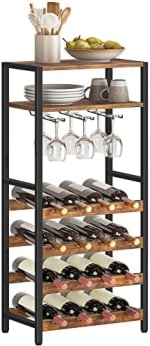 Estantería para Vino de 16 Botellas y soporte copas por 45.03€