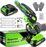 Mini Motosierra Bateria, 850W con 3 Cadenas y 1 Batería de Gran Capacidad por 29,99€