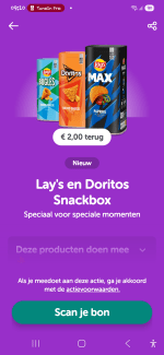 €2 cashback op Lay's and Doritos Snackbox via Tikkie