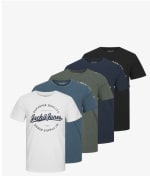 Profitez du Pack de 5 T-shirts imprimés de Jack & Jones à 27€