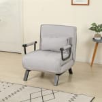4-in-1 Versatile Single Sofa Bed – 16 Positions – Grey – £79.99