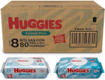 Huggies Cuidado Puro 640 Toallitas 80x8 por $227 | Amazon