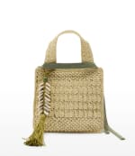 Bolsa tote efecto rafia con detalle de conchas colgante S por 12.99€