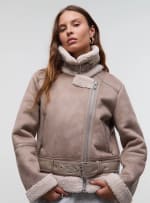 DOUBLEFACE-BIKER - Chaqueta de cuero sintético - marrón claro por 19.90€