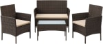 SONGMICS Conjunto de Muebles de Jardín de Mimbre por 139.99€
