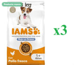 3 x IAMS Pollo Alimento seco para perros adultos 3 kg bajo en grasas por 11.97€
