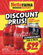 4-Pack Coca Cola van 1.5 lt voor €5,99 bij Nettorama