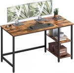 Escritorio Vasagle 140 x 60 x 76 cm, Marrón Rústico y Negro Tinta LWD55X por 64.59€
