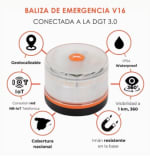 Baliza emergencia V16 conectada con geolocalización DGT 3.0 por 15.51€