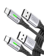 INIU USB C Charger Cable, [2-Pack 2m] USBA To USBC Cable, Braided Type C Charger Cab