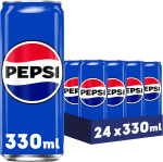 Pepsi regular Refresco de cola, pack de 24 latas de 330 ml por 10.78€