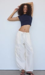 Camiseta mini manga crop por 3.99€