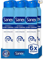 6 desodorantes Sanex Dermo Extra Control 200 ml por 6,88€