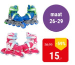 Street Rider Inline Skeelers in Roze of Blauw (maat 26-29) voor €15 bij Lobbes