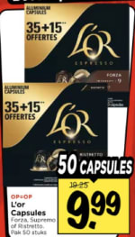 L'OR Espresso koffiecups (50 stuks) voor €9,99 bij Vomar