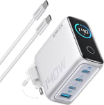 Anker USB 3-USB-C Snellader 140W + Kabel Zilver voor €59,99 bij Amazon