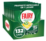 132 Tablettes Lave-Vaisselle Fairy Original Tout-en-1 à 19,50€
