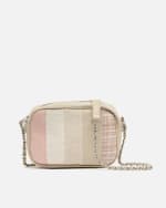 Bolso Bandolera Pequeño Efecto Rafia color rosa Larenito camel por 11€