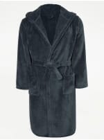 Men’s Fleece Lined Dressing Gown (Sizes XS - 4XL) - Free Click & Collect