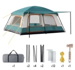 Carpa de Camping para 3-4 Personas, Impermeable, con Protección UV por 52.19€
